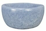 Polished Blue Calcite Bowl - Madagascar #211112-1